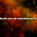 Question : Quelle zone de croissance est le Delaware ?